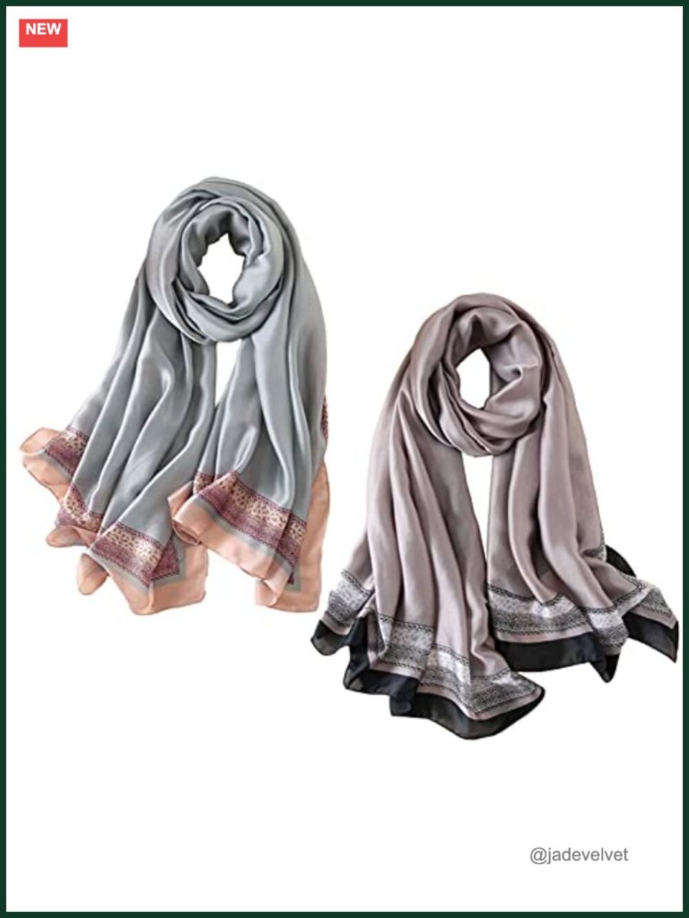 100% Mulberry Silk Scarf Long Lightweight Shawl Wrap Fashion Scarves